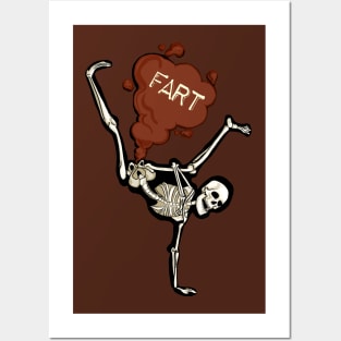 Funny Skeleton dance - fart like no one can smell it Posters and Art